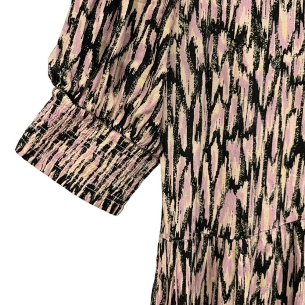 Scotch & Soda Tiered Maxi Dress Medium Elbow Puff Sleeves‎ Keyhole Neck Boho - Picture 3 of 11